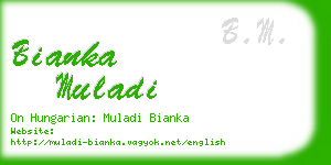 bianka muladi business card